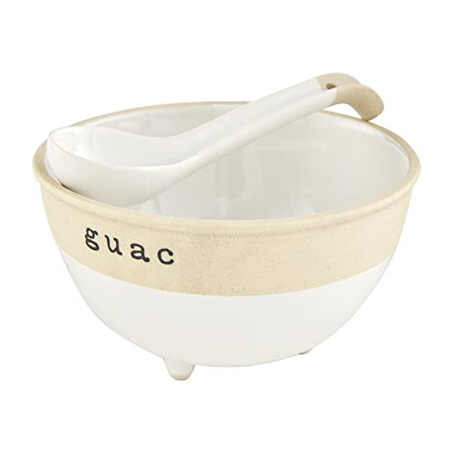 Mud Pie Farmstead Guac Dip Set, 3.50" x 6", Stoneware