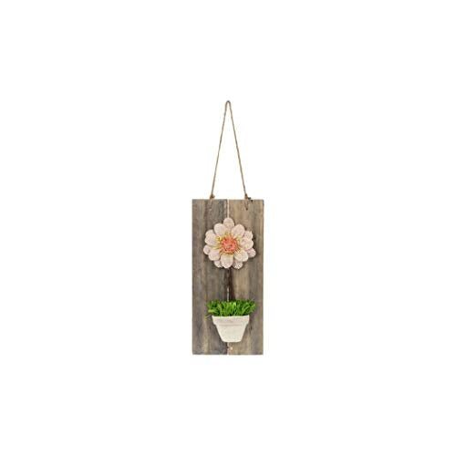 Ganz MG179590 Burlap Wall Decor (Flower, 13-inch Height)