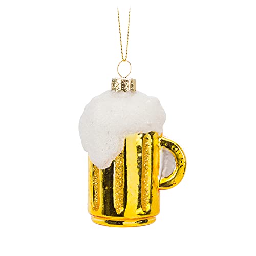 Abbott Collection  18-Whimsy Beer Stein Ornament, Gold