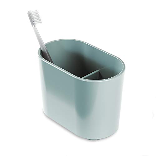 Umbra Step Dish Container for Bathroom-Oval Durable Holder for Bath Sink-Nicely Fits Into Amenity Tray and Holds The Soap Bar Preventing It from Dirt and Ensures Zero Waste, Ocean Blue