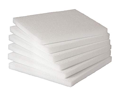 Hygloss 12 x 12 x 1-inch, 6 Pieces Styrofoam Blocks