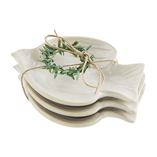 Mud Pie Dipping Dishes,3.5" widex 4.75" long, Dove