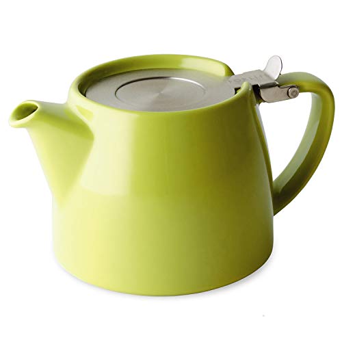 FORLIFE Stump Teapot with SLS Lid and Infuser, 18-Ounce,  Lime