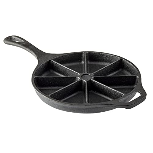 Tablecraft Round Corn Bread Skillet with Handle, Cast Iron, 8.75" dia x 15.625" (5.5" Handle)