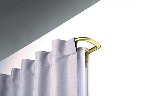 Umbra Twilight Double Curtain Rod Set √Å√≠Œ©√Å¬¥√ñ√Å√≠Œ© Wrap Around Design is Ideal for Blackout or Room Darkening Panels, 48 to 88-inches, Brass