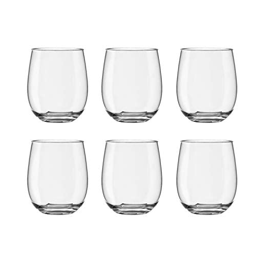 TarHong Montana Tritan Double Old Fashion Glass, 13 oz, Tritan Premium Plastic, Set of 6