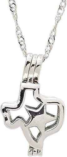 Puka Creations Texas Pendant with 16" Stainless Steel Chain Love Wish Pearl Kit