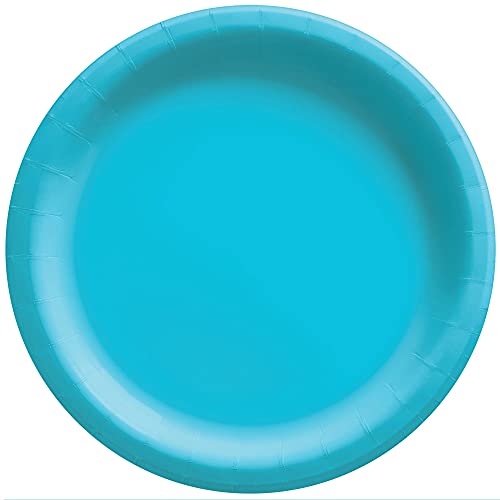 Amscan Caribbean Paper Plates, 8 1/2", Blue