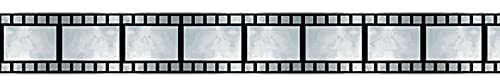 Beistle Filmstrip Metallic Home Decoration Add On-1 Pc, 15" x 25', Silver/Black