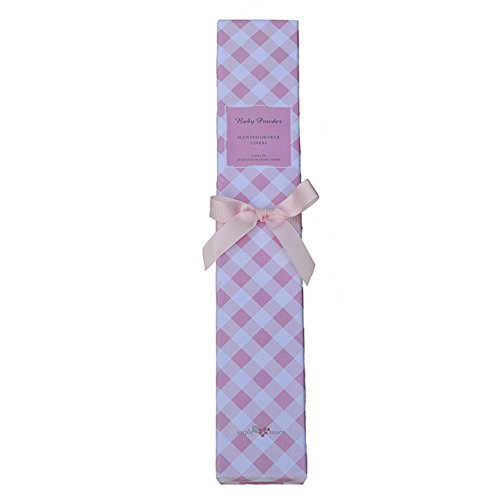 Birchwood Applesauce Scented Drawer Liner with Baby Powder Scent, Pink Gigham