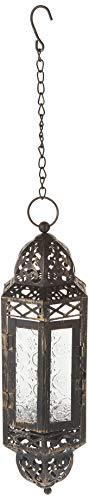 Sigma SLC Zings & Thingz 57071042 Filigree Hanging Candle Lantern, Black