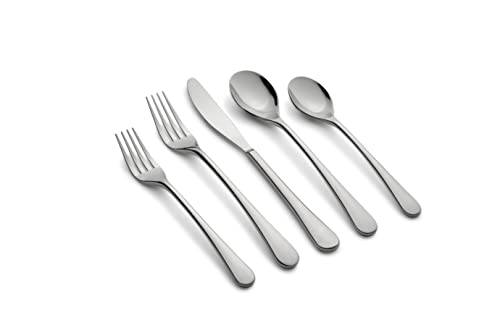 CAMBRIDGE Xyla 20-Piece Flatware Set, Service for 4, 0, SILVER SATIN