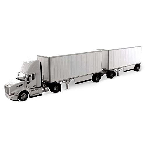 1:50 Peterbilt Model 579 Single Axle Day Cab with 2 Wabash National 28' Pup Trailers - Diecast Masters - 71099