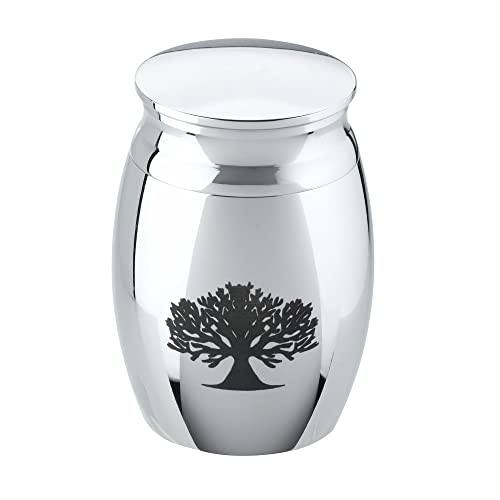 Blue Sky Clayworks Lillian Rose in Loving Memory Tree of Life Cremation Mini Urn