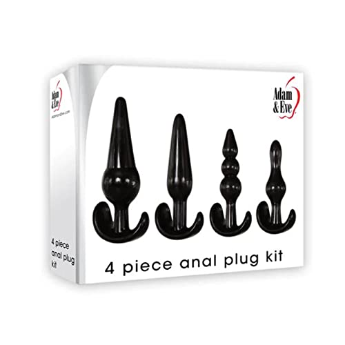 Evolved Adam & Eve 4 Piece Anal Plug Kit Black