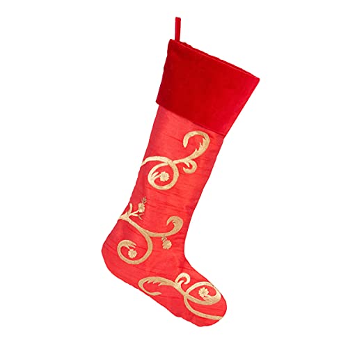 Park Hill Collection XXO10400 Golden Scroll Stocking, 20-inch Length
