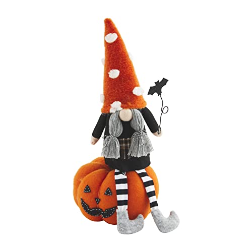 Mud Pie Halloween Pumpkin Gnome, Medium, 13.5" x 5.5", Polyester