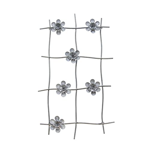 Foreside Home & Garden Flower Gray Metal Wall Art