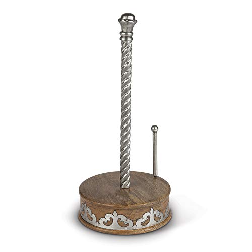Gerson Wood and Metal Inlay Heritage Collection Paper Towel Holder