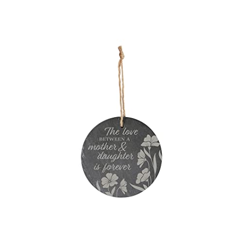 Carson Home Slate Ornament, 4-inich Diameter (Mother and Daughter)