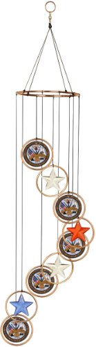 Red Carpet Studios 15181 Patriot Spiral Wind Chime, 32" Long, Multicolor