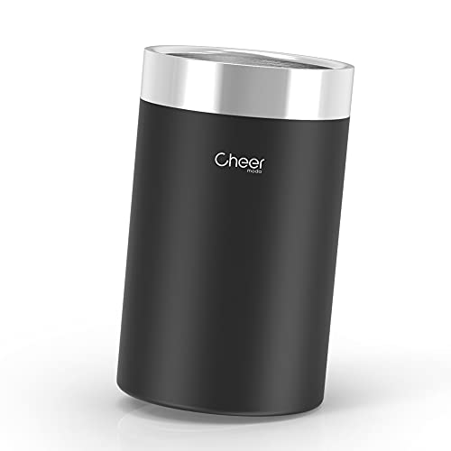 CHEER MODA Wine Chiller - Premium Iceless Wine Cooler, Keeps All 750ml Bottles Cold For Hours, Elegant Insulated Champagne Bucket & Wine Bottle Cooler Ice Bucket, Black