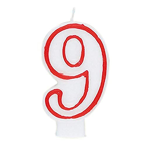 Unique Industries Unique Number 9 Birthday Candle, 1 Ct, One Size, Multicolored