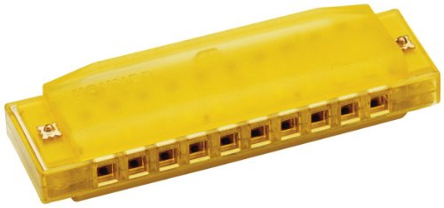 Hohner Kids Clearly Colorful Translucent Harmonica, Yellow