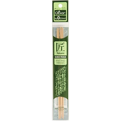 Clover Takumi Double Point Needle 7" Size 6(Pack of 5)