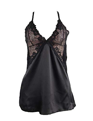 Comfy Hour Women's Sexy Fashion Silk Satin Lace  Pajama Lingerie, XXXXXL