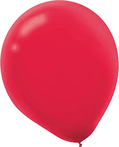 Amscan Enchanting Latex Balloons Party Supplies for Any Occasion, 5", Apple Red