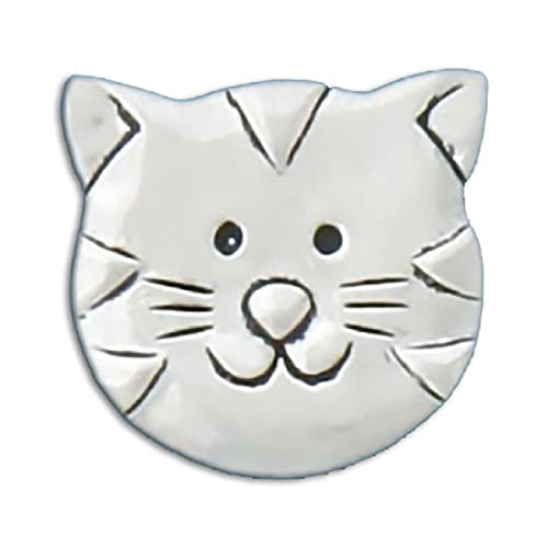 Basic Spirit Pocket Token Coin - Cat Face/Go Get Em Tiger - Handcrafted Pewter, Love Gift for Men and Women, Coin Collecting