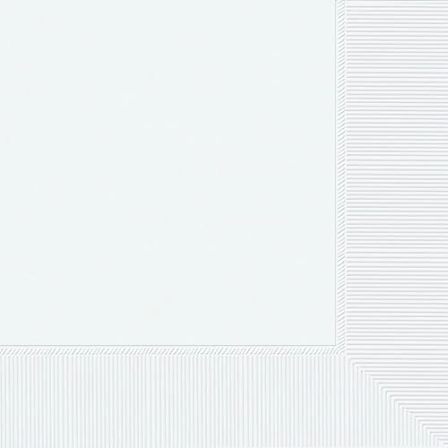 amscan Frosty White 2-Ply Luncheon Napkins - 6.5" x 6.5", 40 Ct