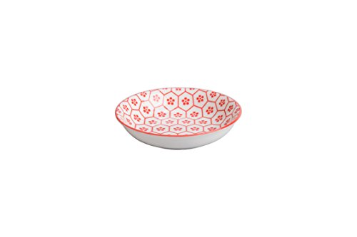 BIA Cordon Bleu 2-Ounce Ooh La La Marie Round Tidbit and Sauce Dish, Set of 6, Red/White