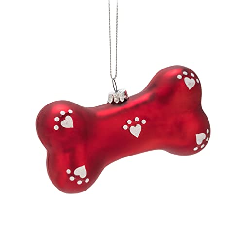Abbott Collection  Ornament Dog Bone Red, 1 EA