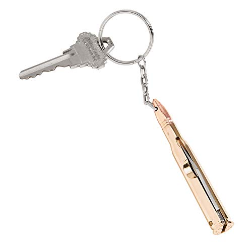 Creative Gifts 5" Bullet Shaped with Knife Design Stainless Steel Key Chain