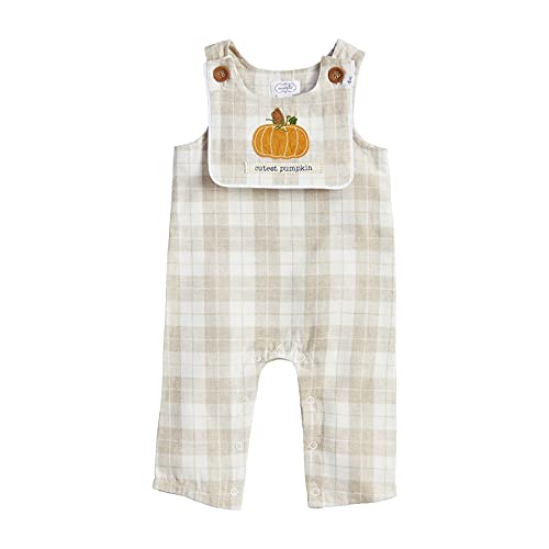 Mud Pie Plaid Overall and Bib Set, 6-9 Months