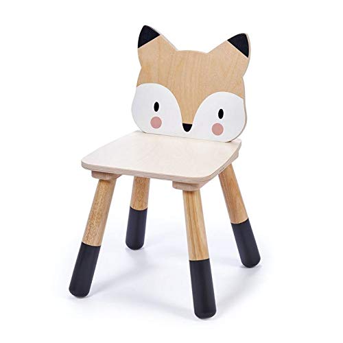 Tender Leaf Toys - Forest Table and Chairs Collections - Adorable Kids Size Art Play Game Table and Chairs - Made with Premium Materials and Craftsmanship for Children 3+ (Forest Fox Chair)