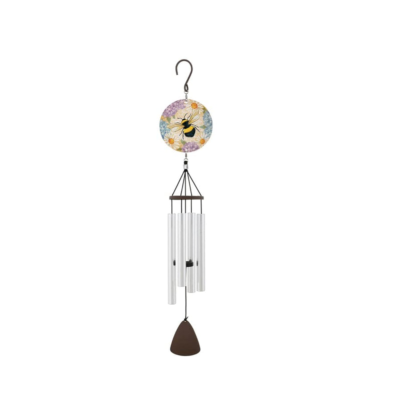 Carson Home 60884 Bee Picture Perfect Chime, 27-inch Length, Aluminum, Adjustable Striker and Strung with Industrial Cord