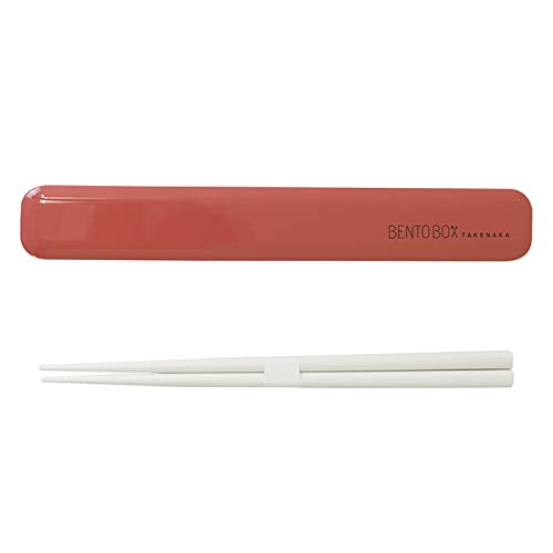 Japanese Style Chopsticks and Case from TAKENAKA, Eco-Friendly and Sustainable for Perfect Lunch, Made in Japan (Apricot Rose)