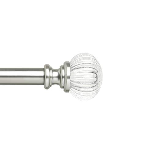 Umbra Adina Curtain Rod with Clear Acrylic Finials 36 to 72-Inches