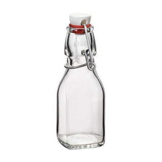 Bormioli Rocco Swing Top Square Glass .125 Liter (4.25 Ounce) Bottle