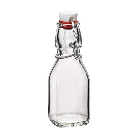 Bormioli Rocco Swing Top Square Glass .125 Liter (4.25 Ounce) Bottle