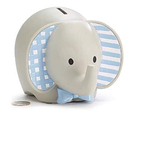 burton + BURTON Burton and Burton 9730217 Blue Resin Elephant Bank Multicolor