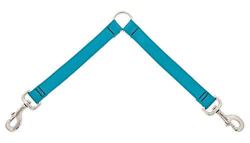 Lupine Pet Coupler for Walking Two Dogs Together, 1" Wide Aqua 24" Long