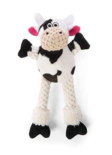 Worldwise 73556-98997-024 goDog Checkers Skinny Cow with Chew Guard Technology Mini Durable Plush Dog Toy