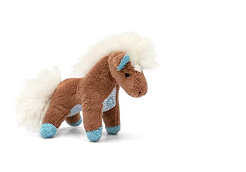CocoTherapy Oscar Newman Horse Farm Friends Pipsqueak Animal Tiny Toys for Dogs, 7-inch Length Blue