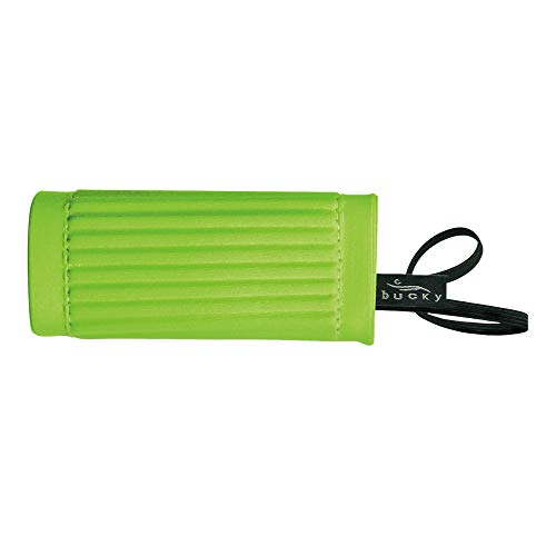 Bucky IdentiGrip, Luggage ID Tag Holder, Wraps Around Handle of Bag, Cushioned for Carrying, Easily Identify Your Bag - Lime Green