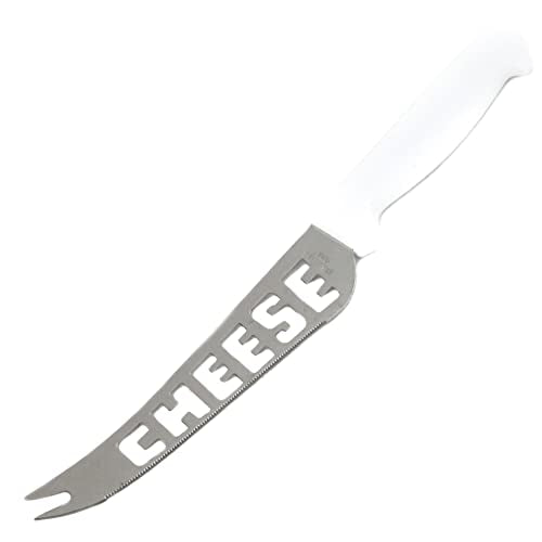 Chef Craft Classic Stainless Steel Blade Cheese Knife with Plastic Handle, 9.5 inch, White