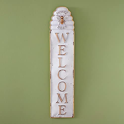 CTW Colonial Tin Works 440224 Honey Bees Welcome Sign, 43.50-inch Height, Metal